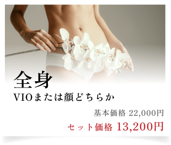 全身（VIOまたは顔どちらか）