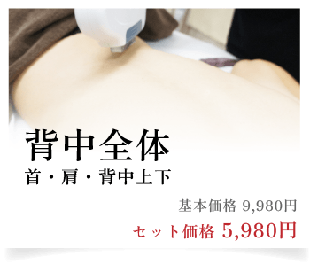 背中全体（首・方・背中上下）
